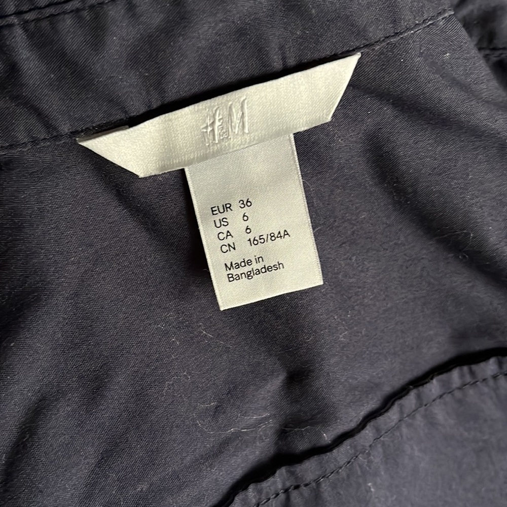 Navy Blue button up - Picture 4 of 4